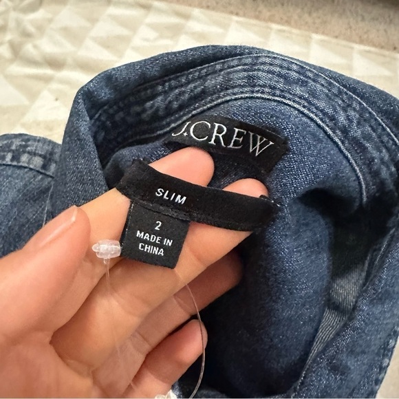 J crew Slim-fit chambray shirt with jewel buttons Colebrook Wash - Picture 4 of 7